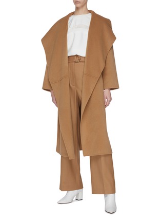 Figure View - Click To Enlarge - EQUIL - Belted pleated suiting pants