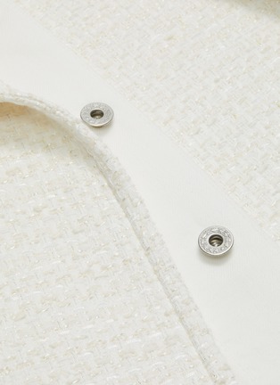 Detail View - Click To Enlarge - THE KEIJI - Denim back asymmetric tweed skirt