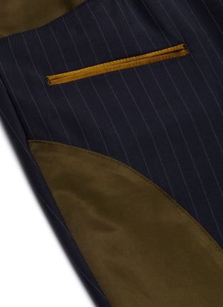  - THE KEIJI - Colourblock panel stripe roll cuff pants