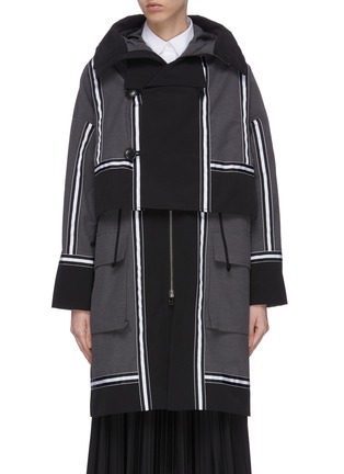 Main View - Click To Enlarge - THE KEIJI - Detachable panel oversized coat