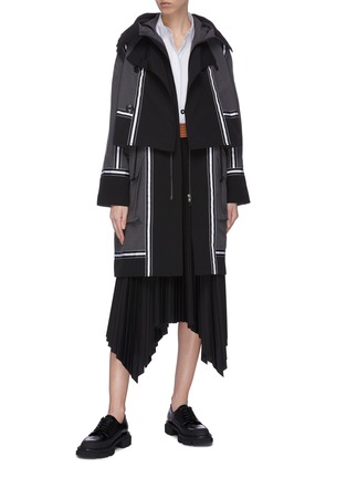 Figure View - Click To Enlarge - THE KEIJI - Detachable panel oversized coat