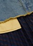 Detail View - Click To Enlarge - THE KEIJI - Denim panel stripe pleated skirt