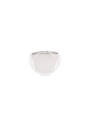 Main View - Click To Enlarge - TOM WOOD - 'Oval Polished' silver signet ring – Size 54