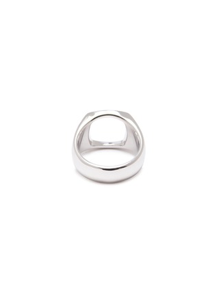 Detail View - Click To Enlarge - TOM WOOD - 'Cushion Open' cutout silver signet ring – Size 58