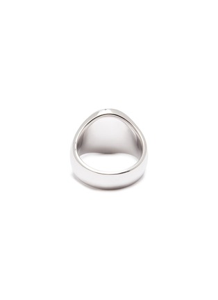 Detail View - Click To Enlarge - TOM WOOD - 'Oval Satin' silver signet ring – Size 58