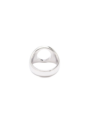 Detail View - Click To Enlarge - TOM WOOD - 'Oval Open' cutout silver signet ring – Size 54