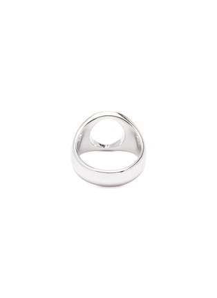 Detail View - Click To Enlarge - TOM WOOD - 'Oval Open' cutout silver signet ring – Size 60