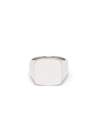 Main View - Click To Enlarge - TOM WOOD - 'Cushion Polished' silver signet ring – Size 54