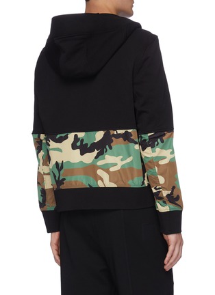 Back View - Click To Enlarge - BLACKBARRETT - Camo-block full zip hooded jacket
