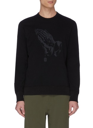 Main View - Click To Enlarge - REIGNING CHAMP - 'Victory Prayer Hand' graphic print sweatshirt