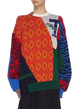 Main View - Click To Enlarge - TOGA ARCHIVES - Contrast print crew neck sweater