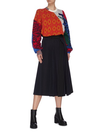 Figure View - Click To Enlarge - TOGA ARCHIVES - Contrast print crew neck sweater