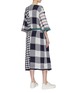 Back View - Click To Enlarge - TOGA ARCHIVES - Check plaid patchwork sash tie coat