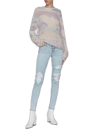 Figure View - Click To Enlarge - AMIRI - Tie dye distressed sweater