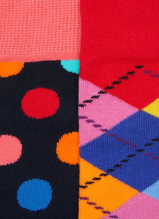 Detail View - Click To Enlarge - HAPPY SOCKS - Big dot and argyle crew socks 2-pack set