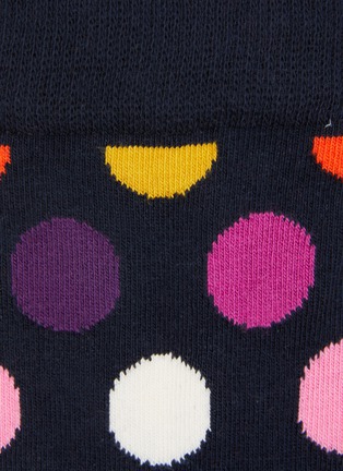 Detail View - Click To Enlarge - HAPPY SOCKS - Big dot colourblock crew socks