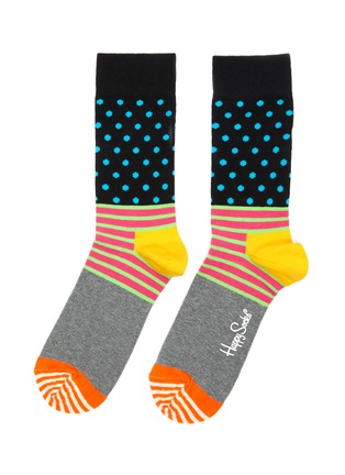 Main View - Click To Enlarge - HAPPY SOCKS - Stripes dot crew socks