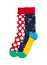 Main View - Click To Enlarge - HAPPY SOCKS - Snowman and skiing crew socks 2-pack set