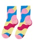 Main View - Click To Enlarge - HYSTERIA - 'Alice' wave colourblocked socks