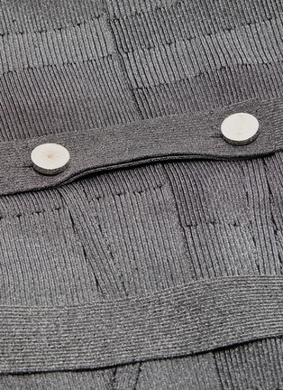 Detail View - Click To Enlarge - PROENZA SCHOULER - Metallic rib knit belted midi dress