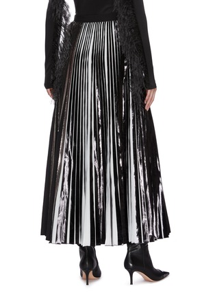 Back View - Click To Enlarge - PROENZA SCHOULER - Plissé stripe pleated maxi skirt