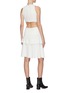Back View - Click To Enlarge - PROENZA SCHOULER - Belted waist cutout flared sleeveless mini dress