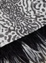 Detail View - Click To Enlarge - PROENZA SCHOULER - Leopard jacquard feather hem cross back dress