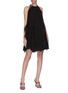 Figure View - Click To Enlarge - 16ARLINGTON - Feather halter neck sleeveless dress