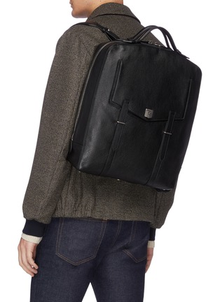 Front View - Click To Enlarge - MÉTIER - 'Rider' buffalo leather backpack