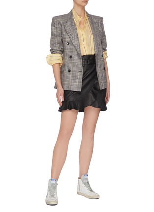 Figure View - Click To Enlarge - ISABEL MARANT - 'Celeigh’ check plaid blend double breasted blazer