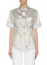 Main View - Click To Enlarge - ISABEL MARANT - 'Remy’ stripe cinched shirt