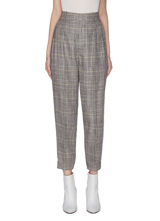 Main View - Click To Enlarge - ISABEL MARANT - 'Ceyo' plaid tailored silk blend pants