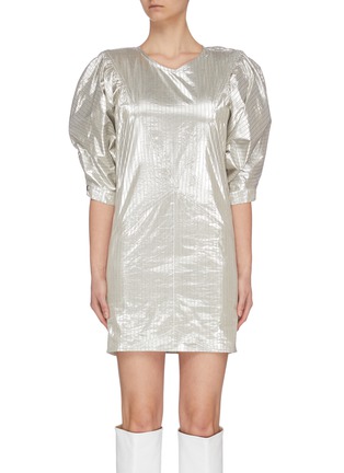 Main View - Click To Enlarge - ISABEL MARANT - 'Radela’ stripe puff sleeve dress