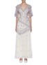 Main View - Click To Enlarge - NEEDLE & THREAD - 'Elsa' lace embroidered floral sheer tulle gown