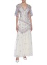 Figure View - Click To Enlarge - NEEDLE & THREAD - 'Elsa' lace embroidered floral sheer tulle gown