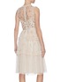 Back View - Click To Enlarge - NEEDLE & THREAD - Sequin embroidered floral sheer tulle dress