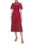 Figure View - Click To Enlarge - NEEDLE & THREAD - 'Elsa Ballerina' floral embroidered lace trim ruffle tiered tulle midi dress