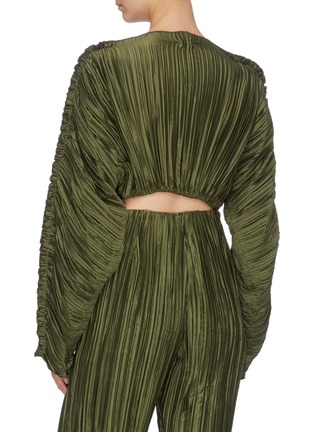 Back View - Click To Enlarge - CULT GAIA - Puff sleeve pleated top