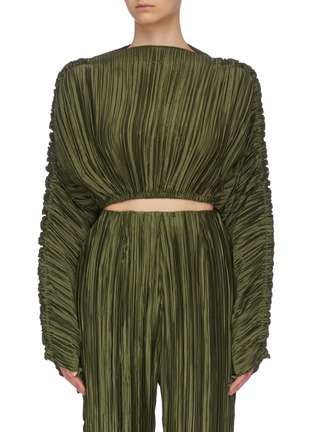 Main View - Click To Enlarge - CULT GAIA - Puff sleeve pleated top