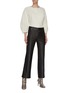 Figure View - Click To Enlarge - YVES SALOMON - Puff sleeve lambskin leather jacket