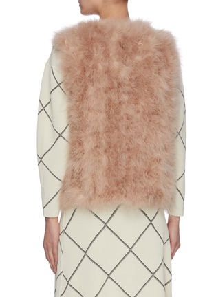 Back View - Click To Enlarge - YVES SALOMON - Mini feather fur vest