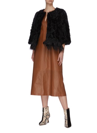 Figure View - Click To Enlarge - YVES SALOMON - Feather fur jacket