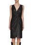 Main View - Click To Enlarge - YVES SALOMON - Sleeveless lambskin leather twist dress