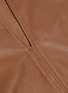 Detail View - Click To Enlarge - YVES SALOMON - V neck short sleeve lambskin leather dress