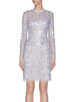 Main View - Click To Enlarge - NEEDLE & THREAD - 'Tempest' sequin embroidered dress