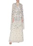 Figure View - Click To Enlarge - NEEDLE & THREAD - 'Wildflower' sequin embroidered midaxi cape