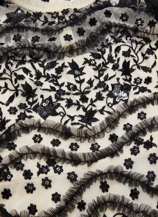 Detail View - Click To Enlarge - NEEDLE & THREAD - 'Bloom' sequin embroidered ruffle dress