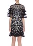 Main View - Click To Enlarge - NEEDLE & THREAD - 'Meadow' sequin embroidered ruffle mini dress