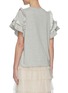 Back View - Click To Enlarge - NEEDLE & THREAD - 'Lara' logo embroidered ruffle T-shirt