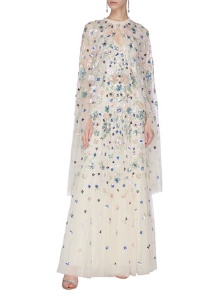 Figure View - Click To Enlarge - NEEDLE & THREAD - 'Wildflower' sequin embroidered gown